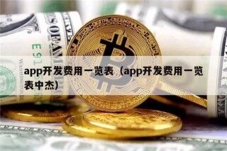 app开发费用一览表（app开发费用一览表中杰）